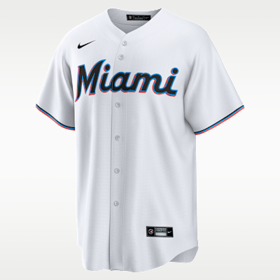 Jersey Nike de la MLB Replica para hombre Sandy Alcantara Miami Marlins