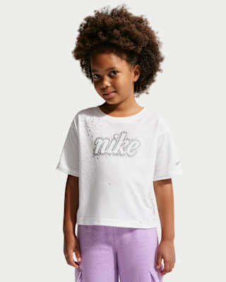 Детская футболка Nike Little Kids' Swoosh Sparkle Boxy