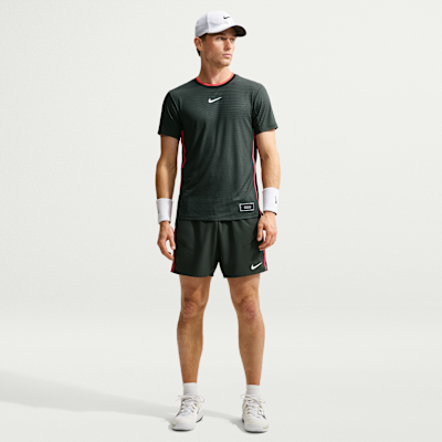 NikeCourt Slam Aero-FIT Kısa Kollu Erkek Tenis Üstü görsel 4