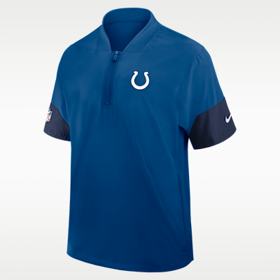 Indianapolis Colts Sideline Coach Men's Nike NFL 1/2-Zip Short-Sleeve Jacket