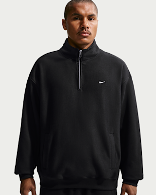 Мужские  Nike Solo Swoosh Fleece Quarter-Zip Top
