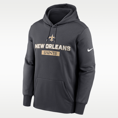 Sudadera con gorro sin cierre Nike Therma de la NFL para hombre New Orleans Saints Toss Sweep
