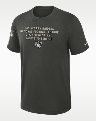 Мужская футболка Las Vegas Raiders Salute to Service Slub Nike Dri-FIT NFL