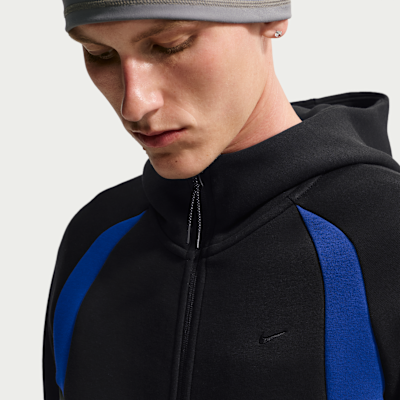 Nike Tech Renk Bloklu Tam Boy Fermuarlı Fleece Windrunner Erkek Ceketi görsel 3