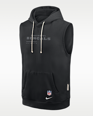 Мужское худи Cincinnati Bengals Sideline Nike Dri-FIT NFL Sleeveless Pullover Hoodie