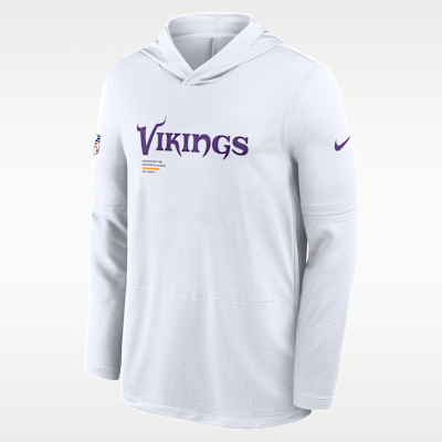 Minnesota Vikings Pure Fury Sideline Men's Nike Dri-FIT NFL Long-Sleeve Hooded Top