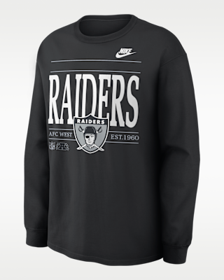 Мужская футболка Las Vegas Raiders Rewind Max90 Nike NFL Long-Sleeve