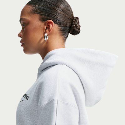 Nike Studio Fleece Orta Kalınlıkta Oversize Kapüşonlu Kadın Sweatshirt'ü görsel 6