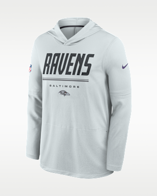 Мужские Baltimore Ravens Sideline Nike Dri-FIT NFL Long-Sleeve Hooded Top