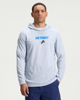 Мужские Detroit Lions Rivalries Collection Sideline Nike Dri-FIT NFL Long-Sleeve Hooded Top
