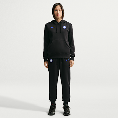 Nike Inter Milan Phoenix Fleece Nike Football Kapüşonlu Kadın Sweatshirt'ü görsel 4