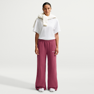 Женские брюки Nike Studio Fleece Medium Weight "Graphic Pack" Women's Mid-Rise Wide-Leg Pants