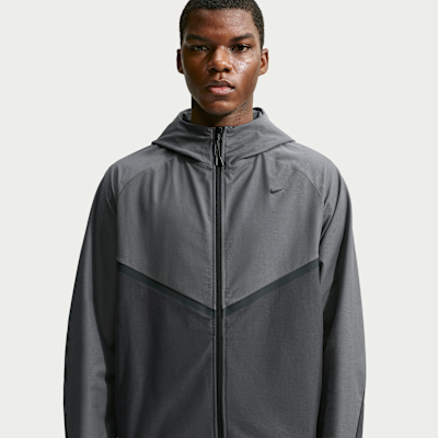 Nike Tech Shori Örgü Tam Boy Fermuarlı Windrunner Erkek Ceketi