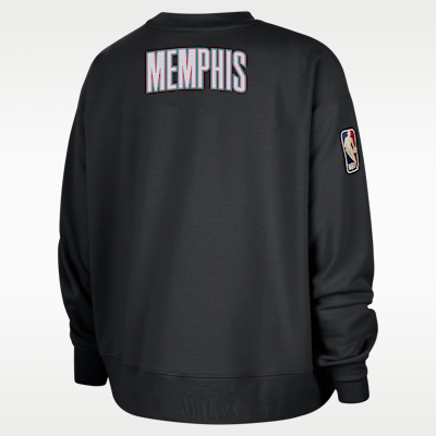 Sudadera de cuello redondo premium de tejido Fleece Nike de la NBA Phoenix para mujer de los Memphis Grizzlies Hardwood Classics