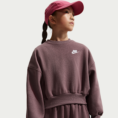 Nike Sportswear Club Fleece Girls' Boxy Crew-Neck Sweatshirt