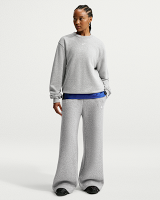 Женские Nike Studio Fleece Medium Weight Mid-Rise Wide-Leg Pants