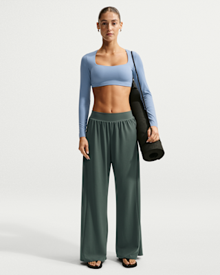 Женские  Nike Zenvy Mid-Rise Wide-Leg Pants