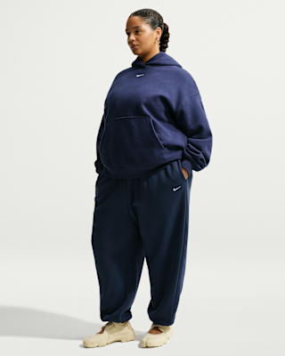 Женские Nike Studio Fleece Medium Weight Oversized High-Rise Cuffed Pants (Plus Size)