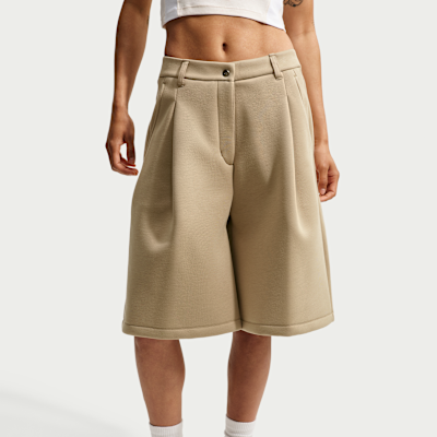 Nike Pregame Fleece Oversize Normal Belli Kadın Şortu görsel 2