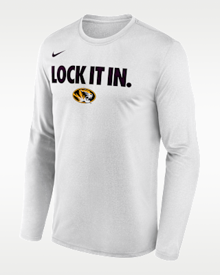 Мужская футболка Missouri 2026 On-Court Bench Nike Dri-FIT College Long-Sleeve