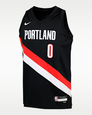 Детские джерси Damian Lillard Portland Trail Blazers Icon Edition Big Kids' Nike NBA Swingman Jersey