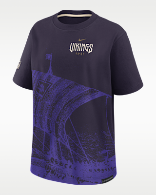 Женская футболка Minnesota Vikings Rivalries Collection Essential Boyfriend Nike NFL