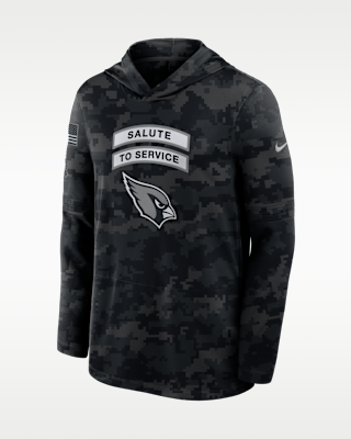 Мужские  Arizona Cardinals Salute to Service Sideline Nike Dri-FIT NFL Long-Sleeve Hooded Top