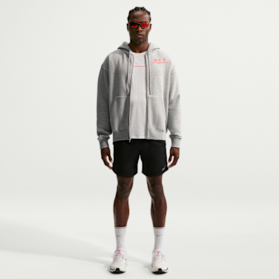 Nike Fleece Tam Boy Fermuarlı Kapüşonlu Erkek Koşu Üstü görsel 4