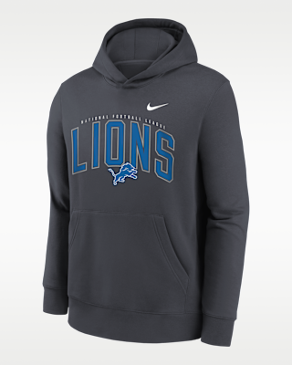 Детские  Detroit Lions Essentials Club Logo Arch Big Kids' Nike NFL Pullover Crew