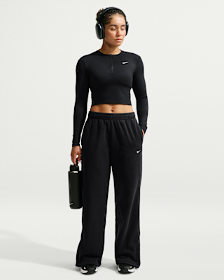 Женские  Nike One Therma-FIT Mid-Rise Wide-Leg Pants
