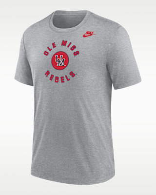 Мужская футболка Ole Miss Rebels Nike Football Tri-Blend для футбола