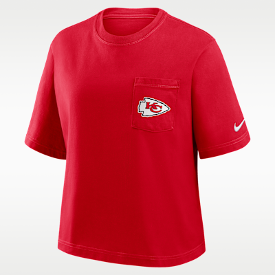 Kansas City Chiefs Rewind Pocket Boxy Women's Nike NFL T-Shirt
