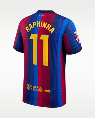 Мужские джерси Raphinha FC Barcelona Match Home Nike Aero-FIT Soccer Jersey