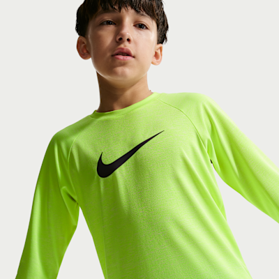 Nike Heather Big Kids' (Boys') Long-Sleeve Hydroguard Swim Shirt