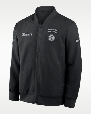 Мужская куртка Pittsburgh Steelers Salute to Service Sideline Nike NFL Full-Zip Bomber