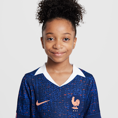 FFF 2025 Match Home (Women's Team) Big Kids' Nike Dri-FIT ADV Soccer Authentic Jersey