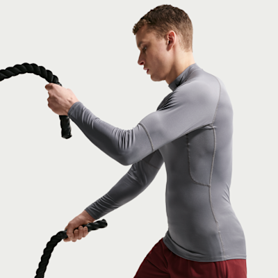 Nike Pro Dri-FIT Balıkçı Yakalı Uzun Kollu Erkek Fitness Üstü görsel 3