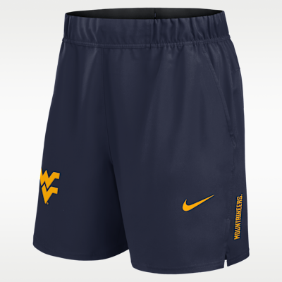 Shorts universitarios Nike Dri-FIT para hombre West Virginia Primetime Victory Primary Logo