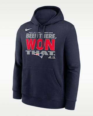 Мужское худи New England Patriots 2025 AFC East Champions Trophy Nike NFL Pullover Hoodie
