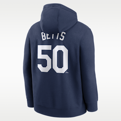Sudadera con gorro sin cierre Nike de la MLB para hombre Mookie Betts Los Angeles Dodgers Club