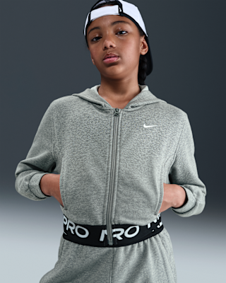 Детское худи Nike Pro Fleece Big Kids' (Girls') Dri-FIT Full-Zip Hoodie