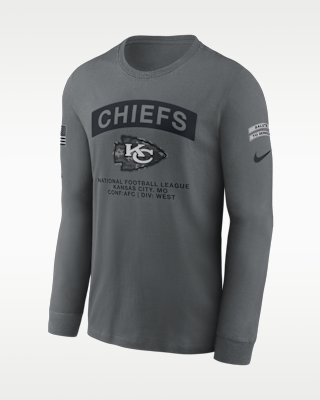 Мужская футболка Kansas City Chiefs Salute to Service Nike NFL Long-Sleeve