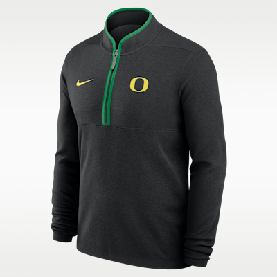 Playera de manga larga universitaria Nike Dri-FIT de medio cierre para hombre Oregon Victory