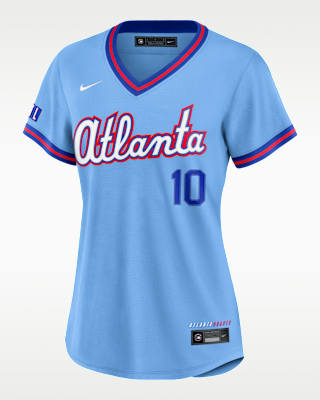 Женские джерси Chipper Jones Atlanta Braves City Connect Nike MLB Stadium Jersey