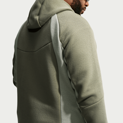 Nike Tech Renk Bloklu Tam Boy Fermuarlı Fleece Windrunner Erkek Ceketi görsel 7