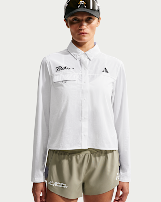 Sende Button ACG Aireez Button-up-Longsleeve-Traillaufoberteil mit Grafik (Damen ...