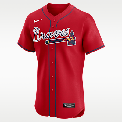 Jersey Nike Dri-FIT ADV de la MLB Elite para hombre Ronald Acuña Jr. Atlanta Braves