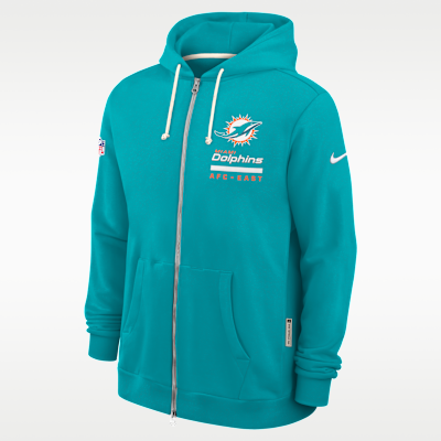 Miami Dolphins Utility Player Sideline Men's Nike Dri-FIT NFL Full-Zip Hoodie