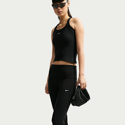 Nike Sportswear Chill Knit Normal Belli Sıkı Fitilli Kadın Eşofman Altı görsel 4