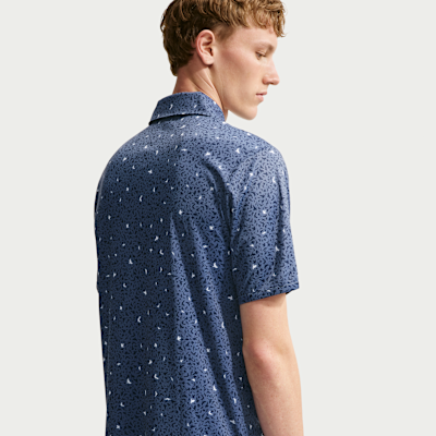 Nike Par Dri-FIT Microprint Birds Erkek Golf Polo Üstü görsel 2